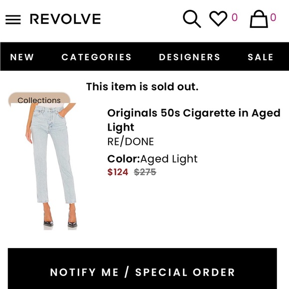 The BEST jeans re/done 594 cigarette pants jeans sz 27 Cigarette leg - Picture 4 of 11